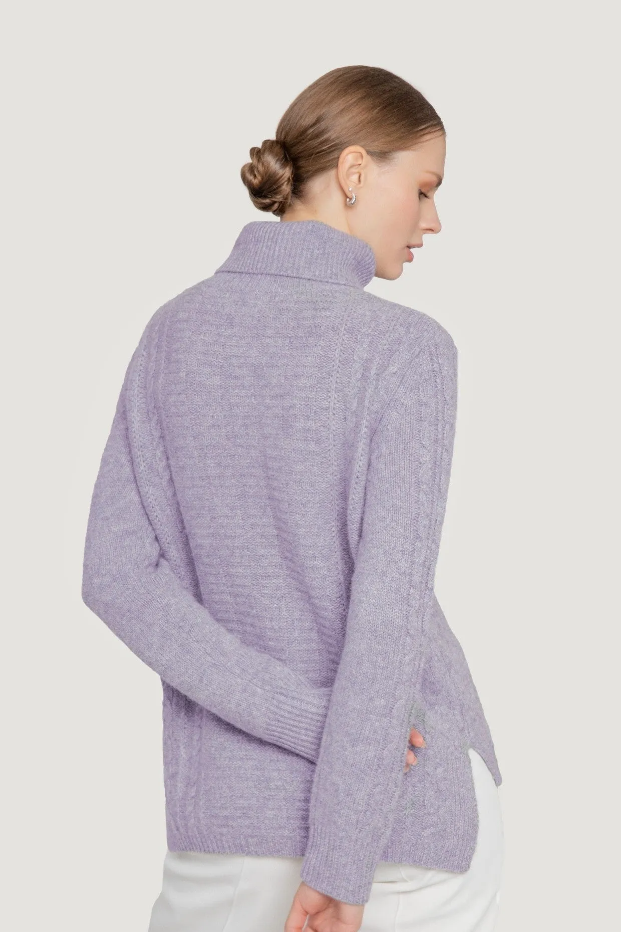 Cashmere Cable Knit Turtleneck sold by Quinn product image thumbnail 4