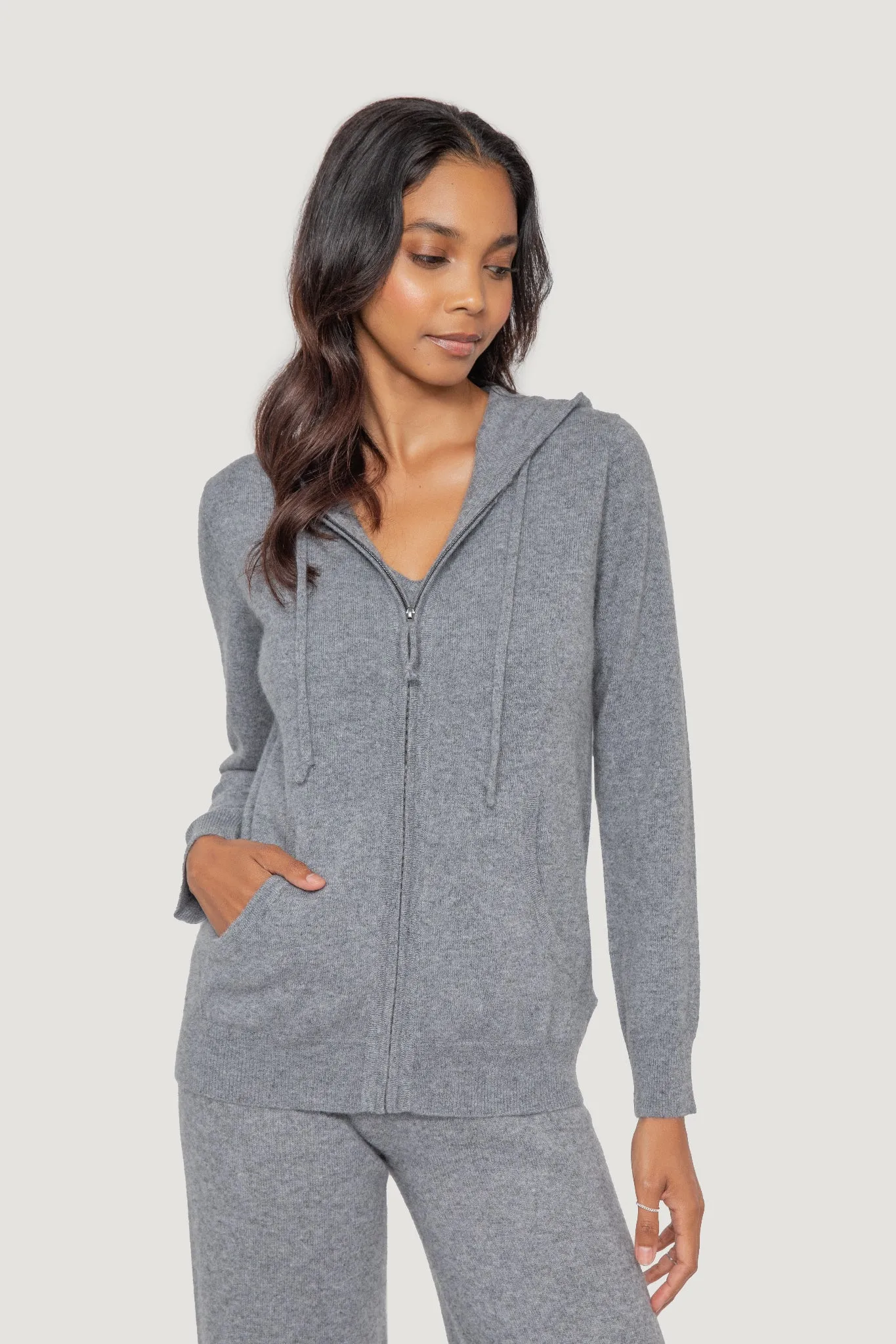 Cashmere Zip Up Hoodie sold by Quinn product image thumbnail 2