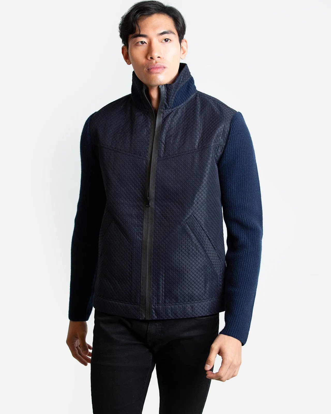 Voss Mixed Media Jacket sold by Quinn