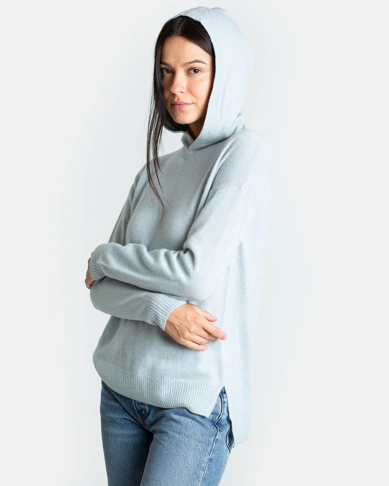 Carly Cashmere Pullover w/ Hood sold by Quinn