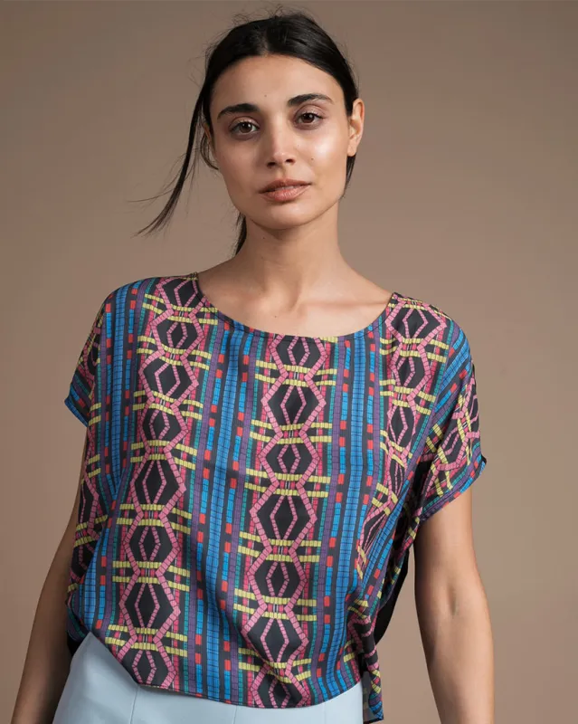 Mosaic Mural Blouse sold by Quinn