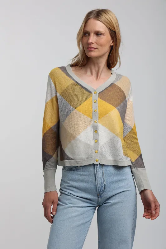 Daria Cashmere Cotton Blend Cardigan sold by Quinn