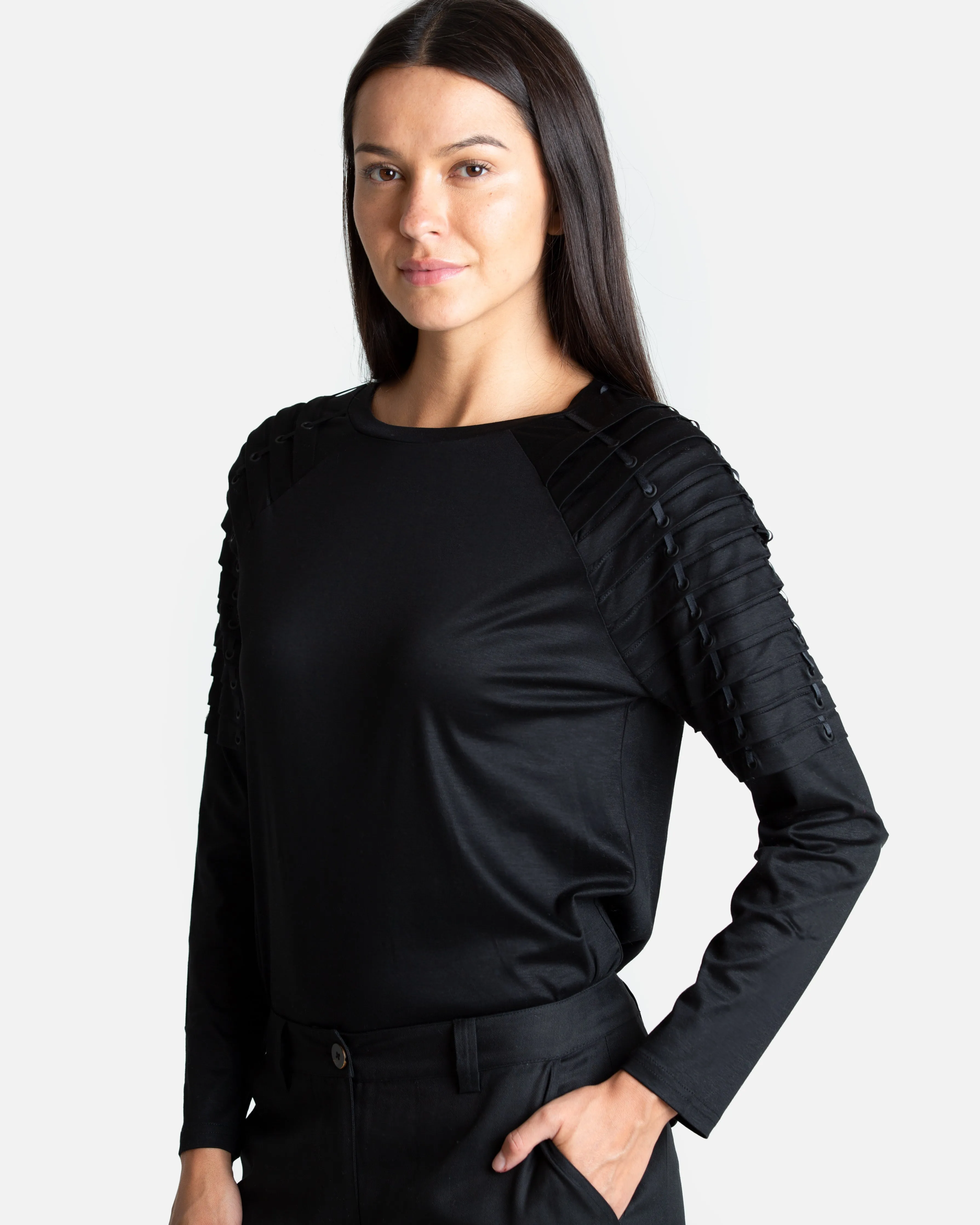 Rei Pleated Raglan Top sold by Quinn product image thumbnail 2