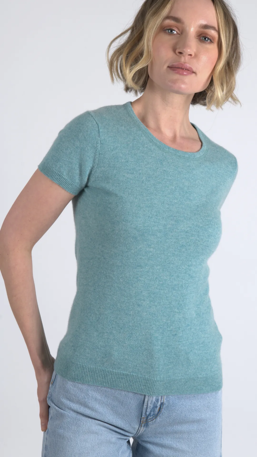 Cashmere Short Sleeve Crewneck sold by Quinn product image thumbnail 5