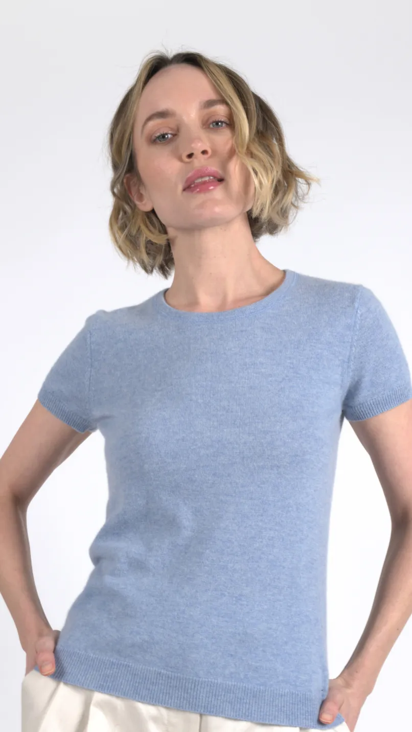 Cashmere Short Sleeve Crewneck sold by Quinn product image thumbnail 2