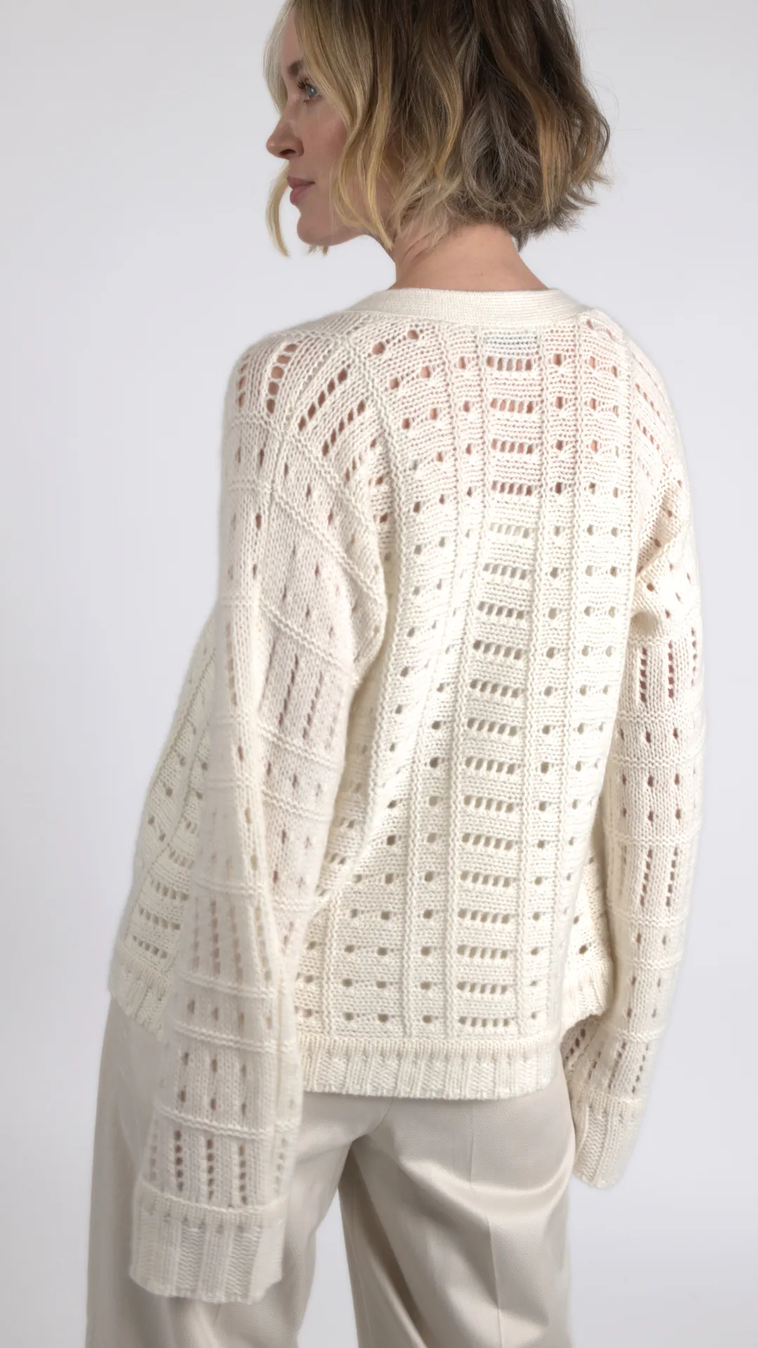 Cashmere Crochet Cardigan sold by Quinn product image thumbnail 4
