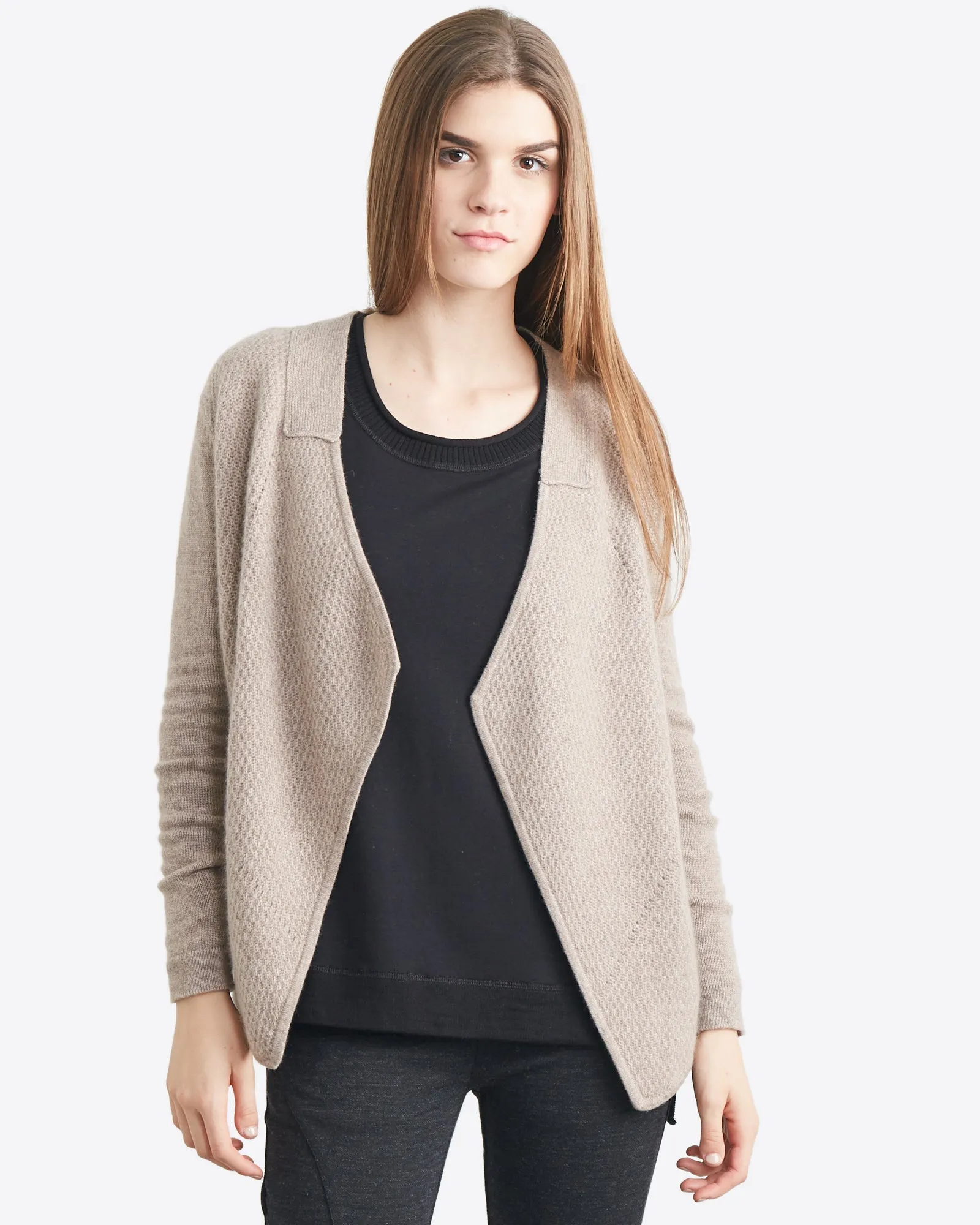 Cashmere Cardigan with Pointelle Detail sold by Quinn product image thumbnail 2