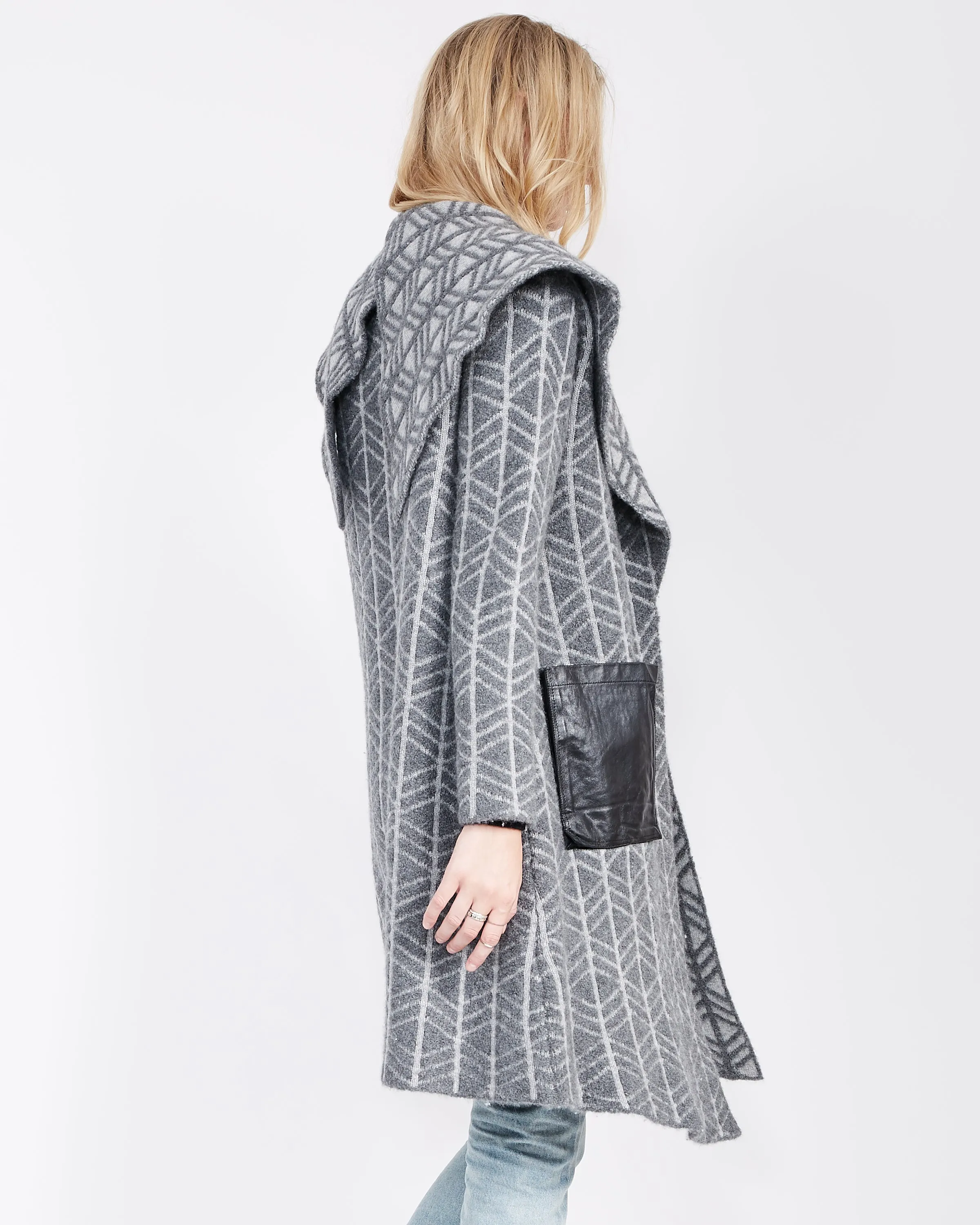 Cashmere Jacquard Coatigan sold by Quinn product image thumbnail 2