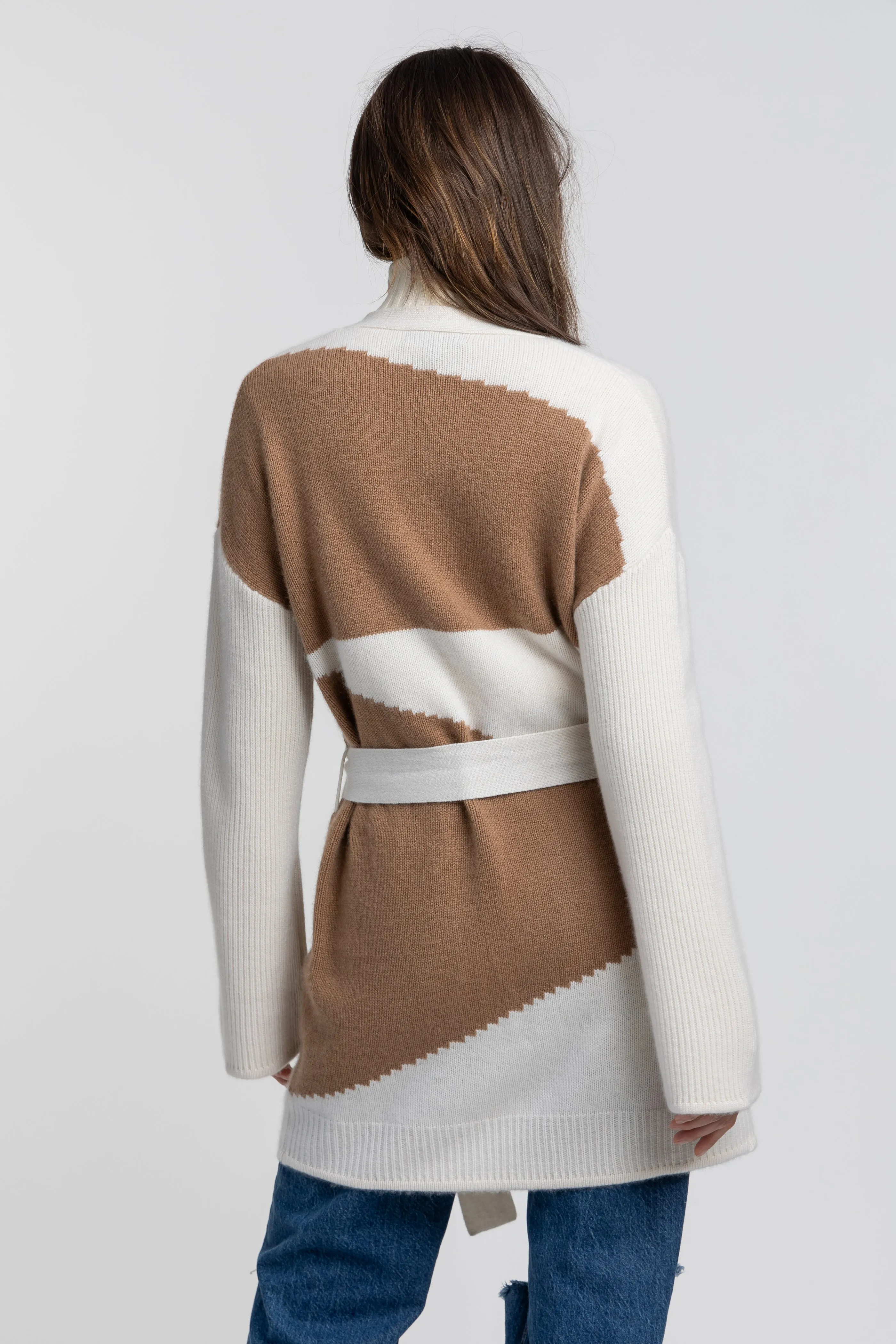 Cashmere Intarsia Coatigan sold by Quinn product image thumbnail 3