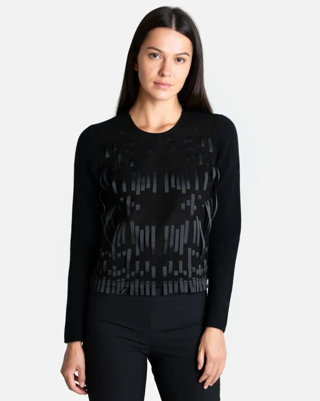 Anka Cashmere & Suede Top sold by Quinn