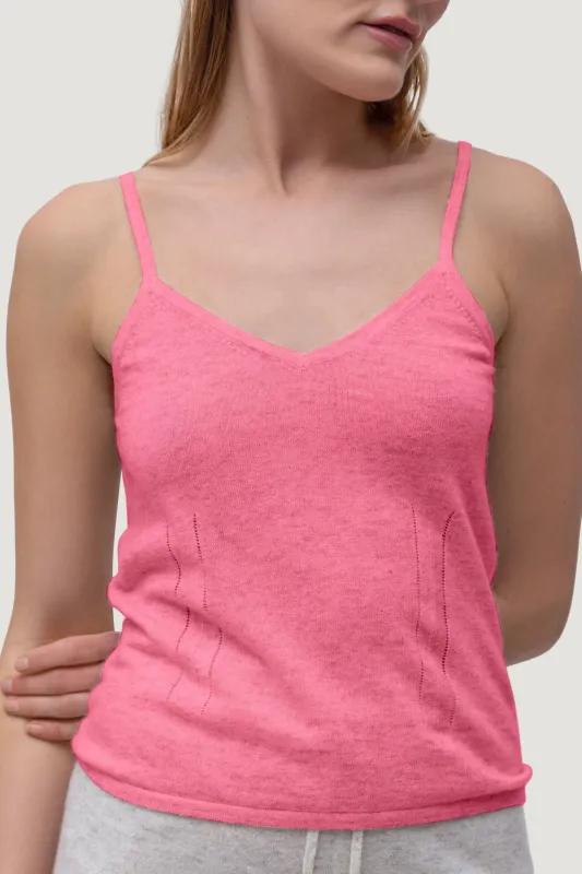 Cashmere & Linen V-neck Tank sold by Quinn