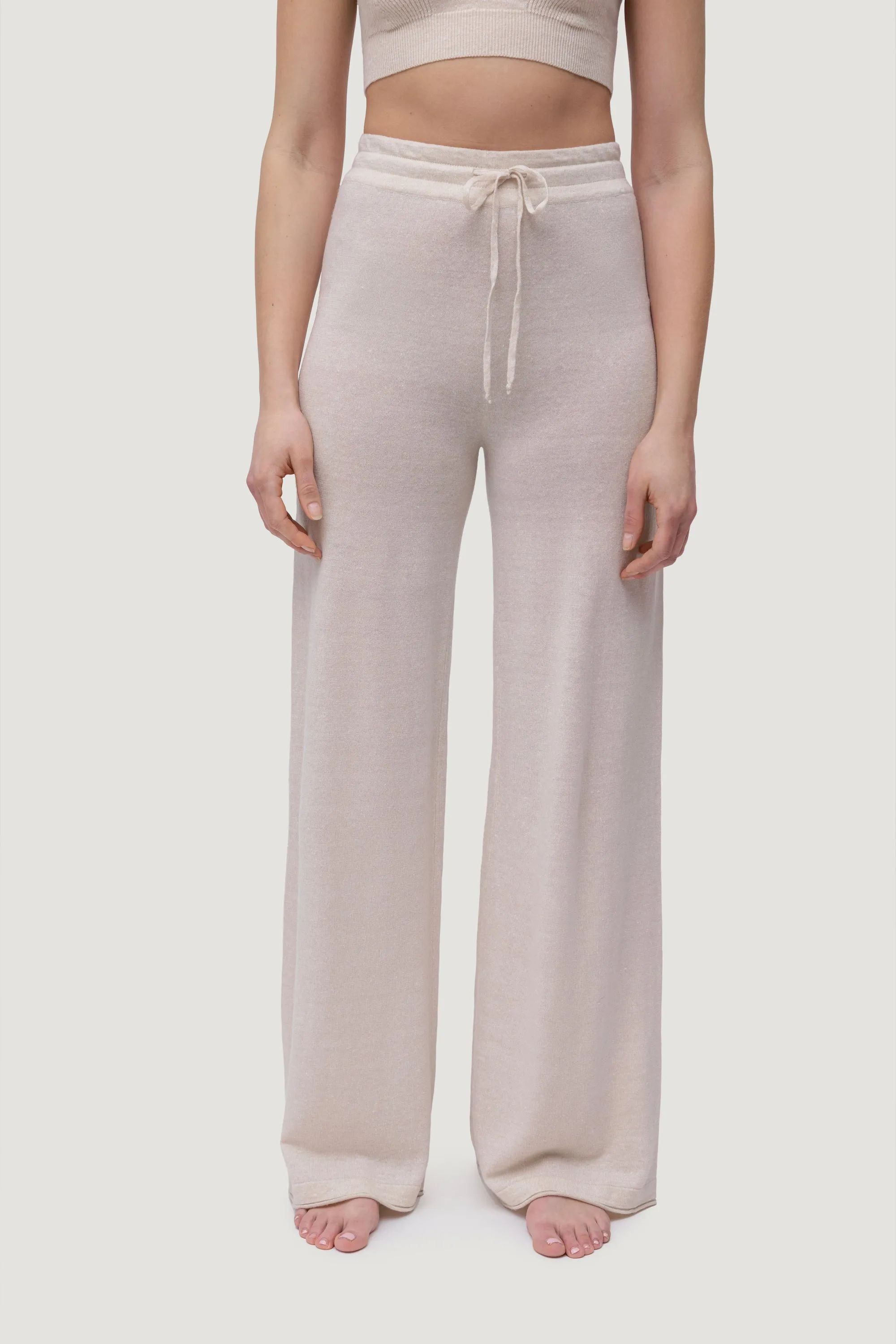 Cashmere & Linen Wide Leg Pant sold by Quinn product image thumbnail 4