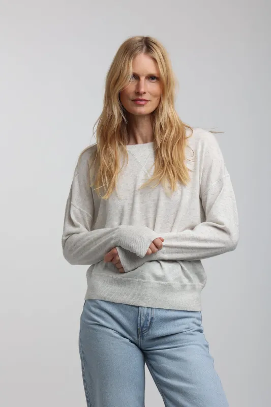 Cashmere & Linen Crew Neck Sweatshirt sold by Quinn