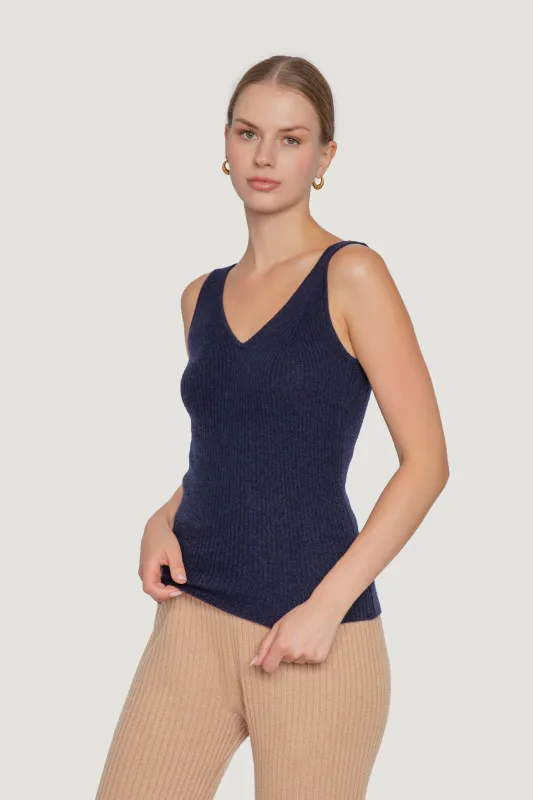 Cashmere Ribbed Tank sold by Quinn