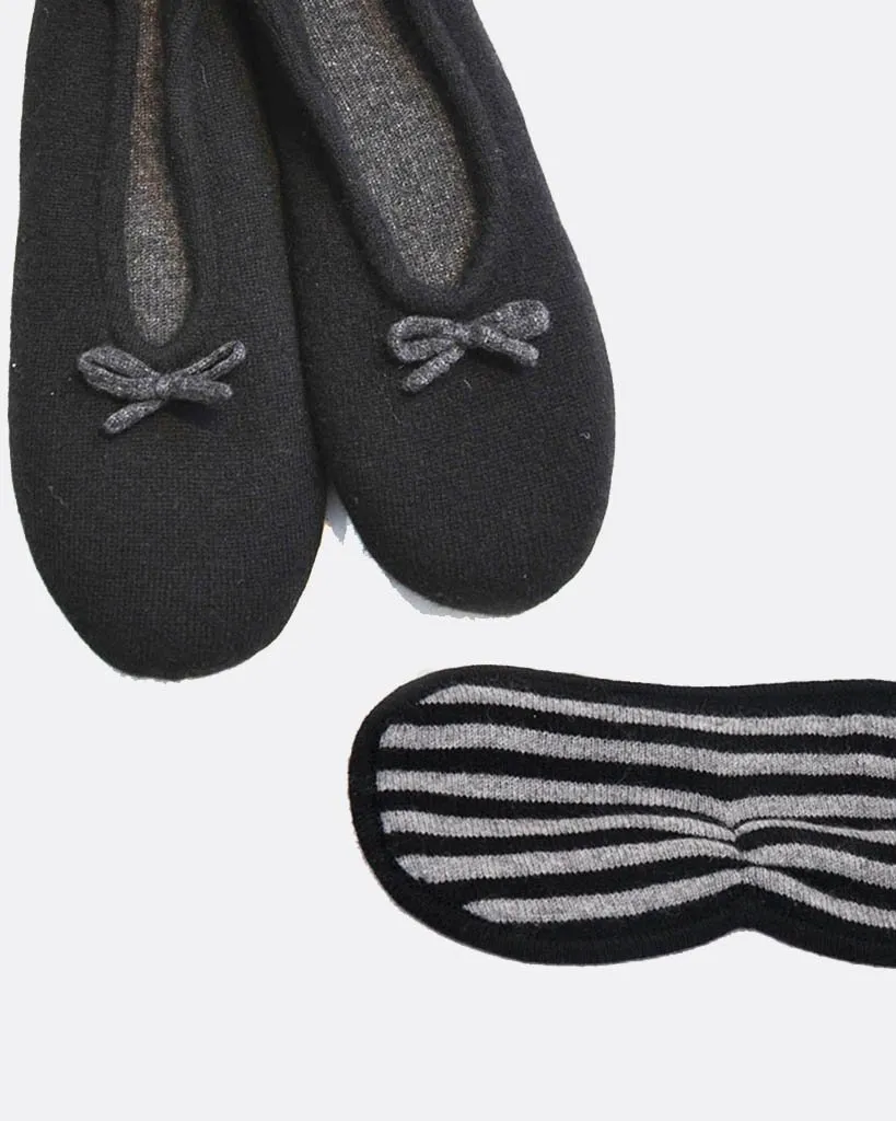 Cashmere Slippers & Eyemask Set sold by Quinn product image thumbnail 4