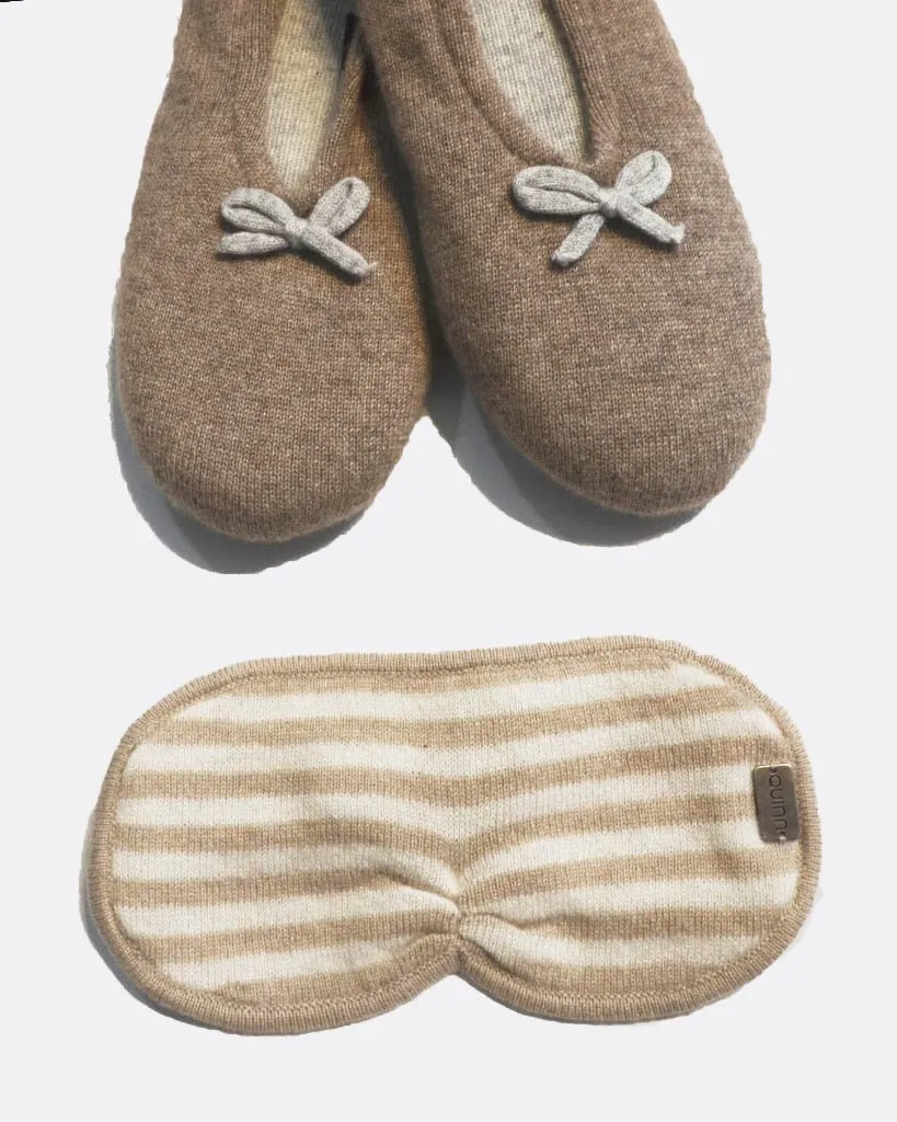 Cashmere Slippers & Eyemask Set sold by Quinn product image thumbnail 2