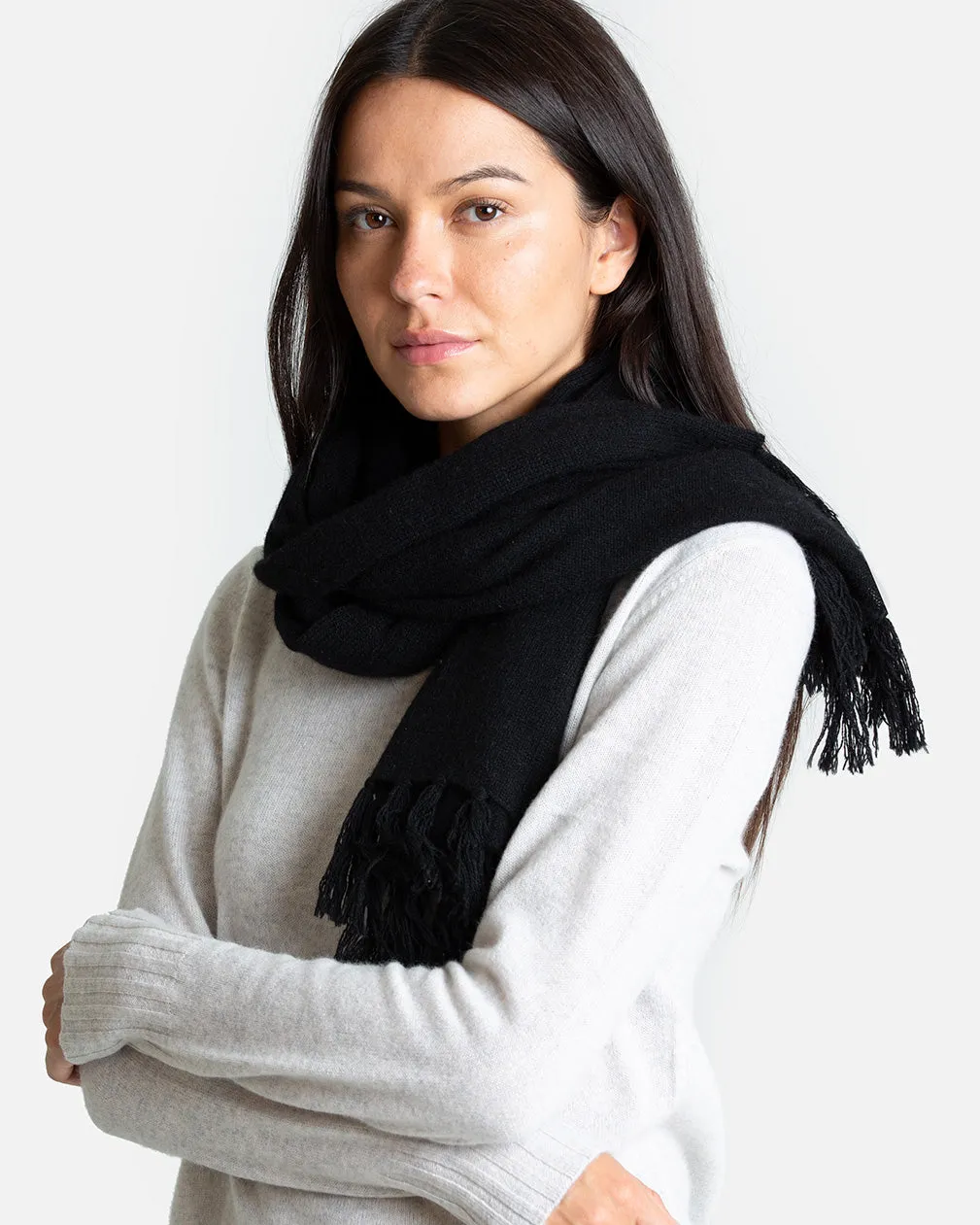 Cashmere Scarf with Fringe sold by Quinn product image thumbnail 2