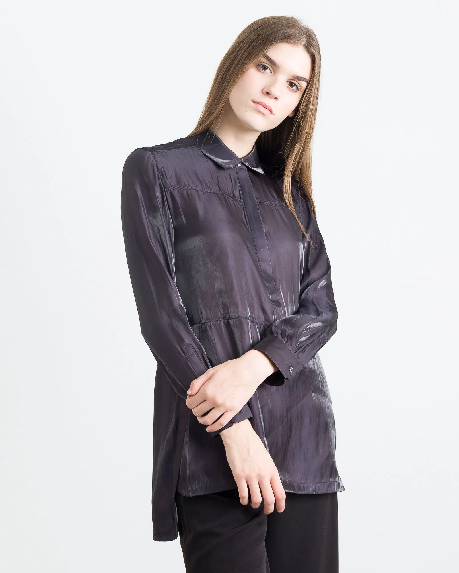 Megan Holographic Tunic sold by Quinn