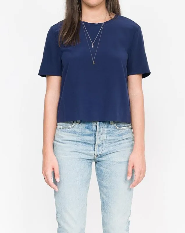 Willie Solid Silk Tee sold by Quinn