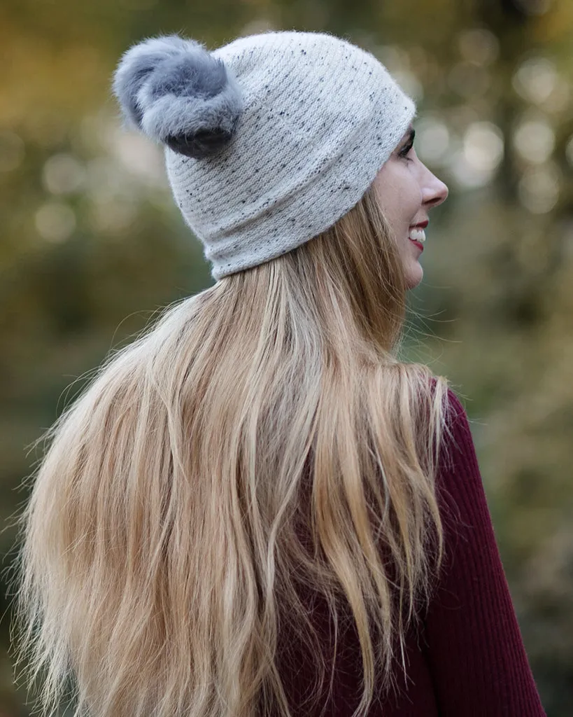 Donegal Cashmere Beanie with Pom Pom sold by Quinn product image thumbnail 2