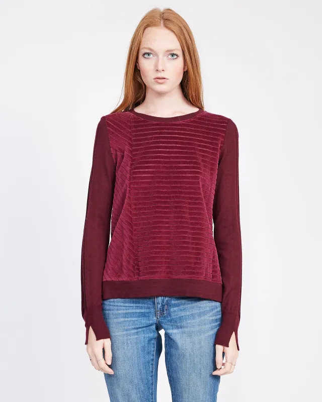 Carmen Cashmere Velour Sweater sold by Quinn