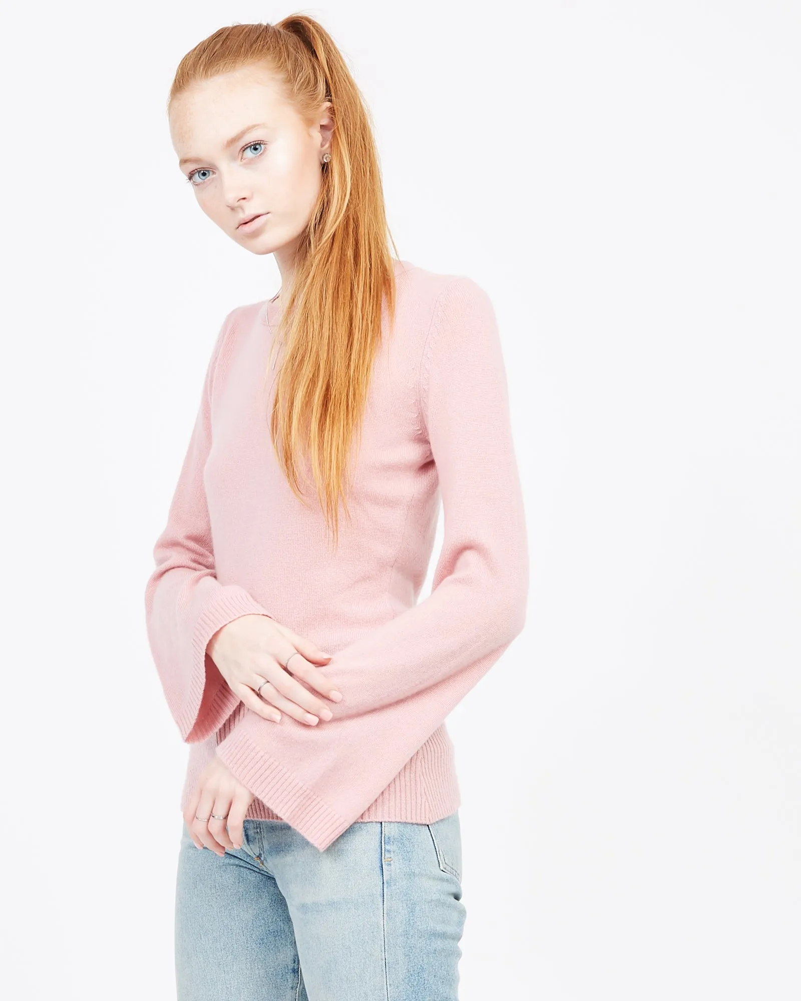 Cashmere Bow Back Sweater sold by Quinn