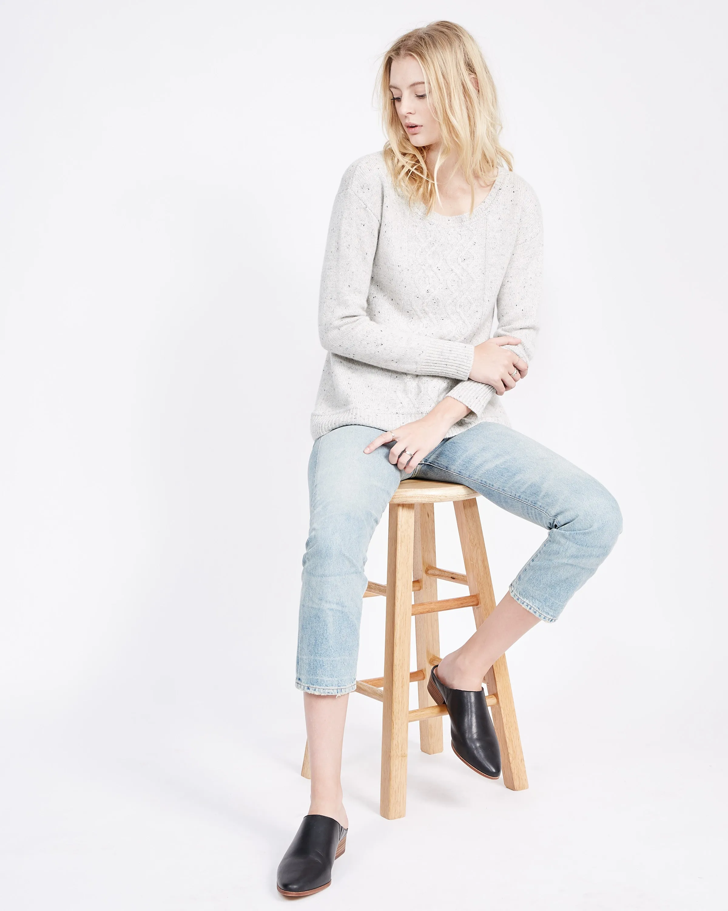 Edana Cashmere Cable Sweater sold by Quinn product image thumbnail 4