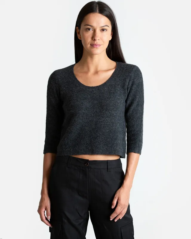 Elexis Cropped Pullover sold by Quinn