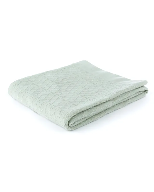 Cable Loop Cashmere Throw sold by Quinn