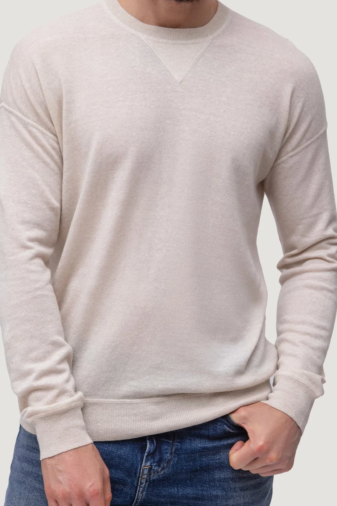 Cashmere & Linen Classic Crew Neck Sweatshirt sold by Quinn product image thumbnail 5