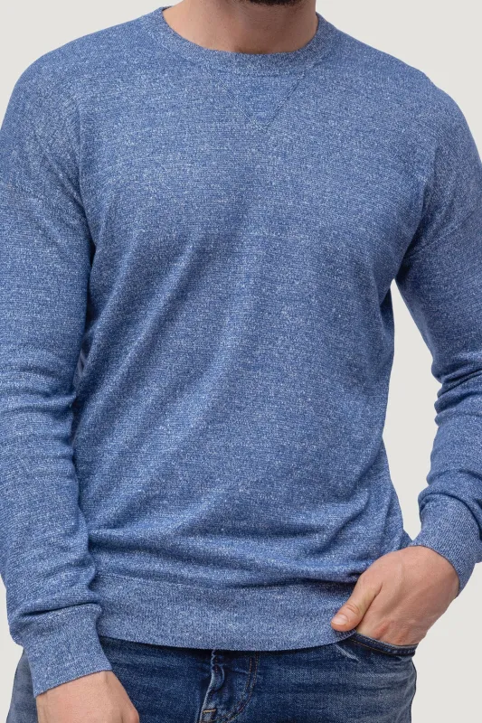 Cashmere & Linen Classic Crew Neck Sweatshirt made by Quinn