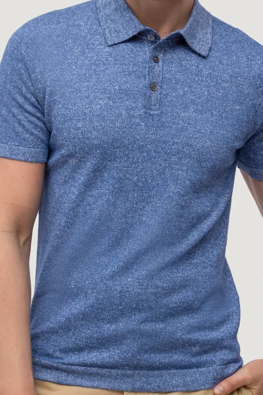 Cashmere & Linen Polo Shirt made by Quinn