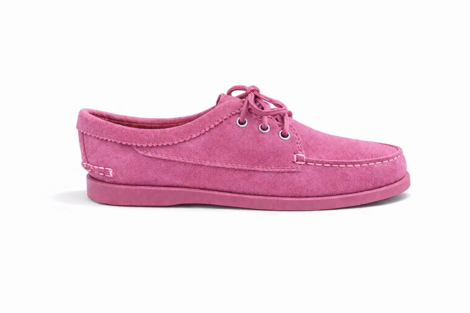 Women's Blucher Shoe: Pink Suede sold by Quoddy