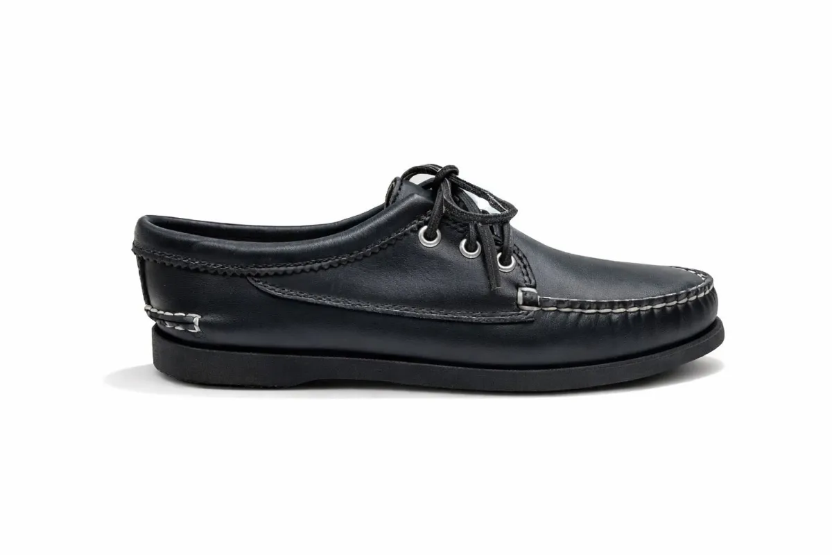 Women's Blucher Shoe: Black made by Quoddy