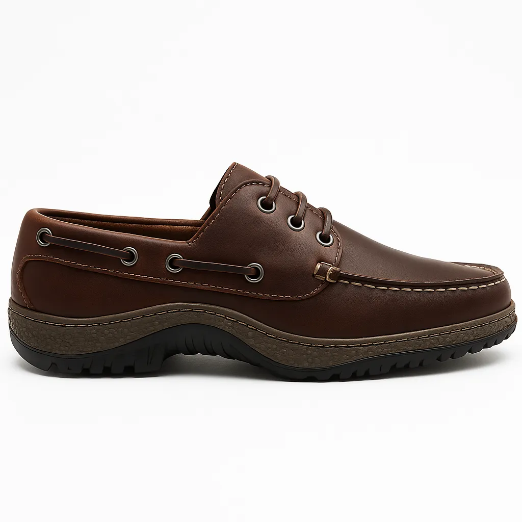 LE Men's Quoddy Head Boat Shoe: All Terrain Brown sold by Quoddy