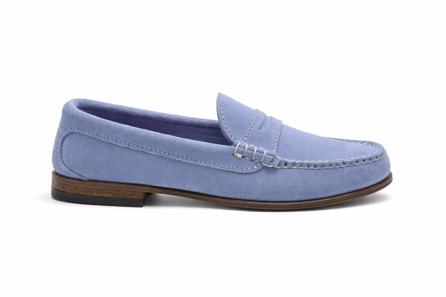 KKB Penny Loafer: Light Blue Pastel Suede sold by Quoddy product image thumbnail 2