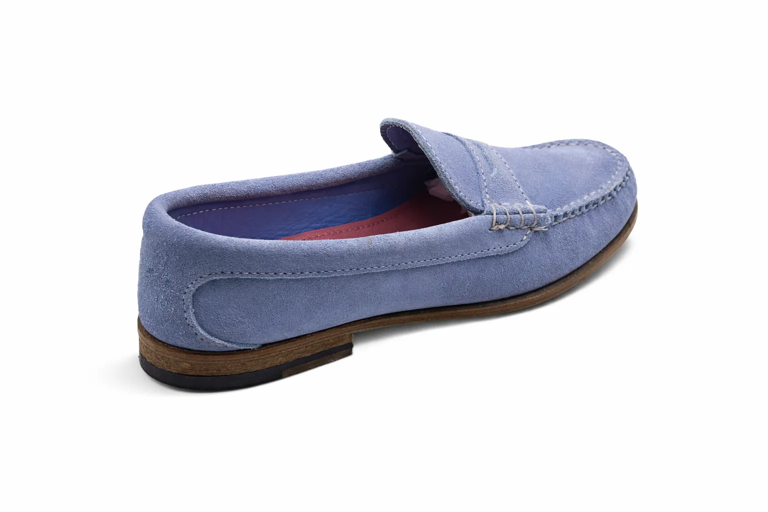 KKB Penny Loafer: Light Blue Pastel Suede sold by Quoddy product image thumbnail 5