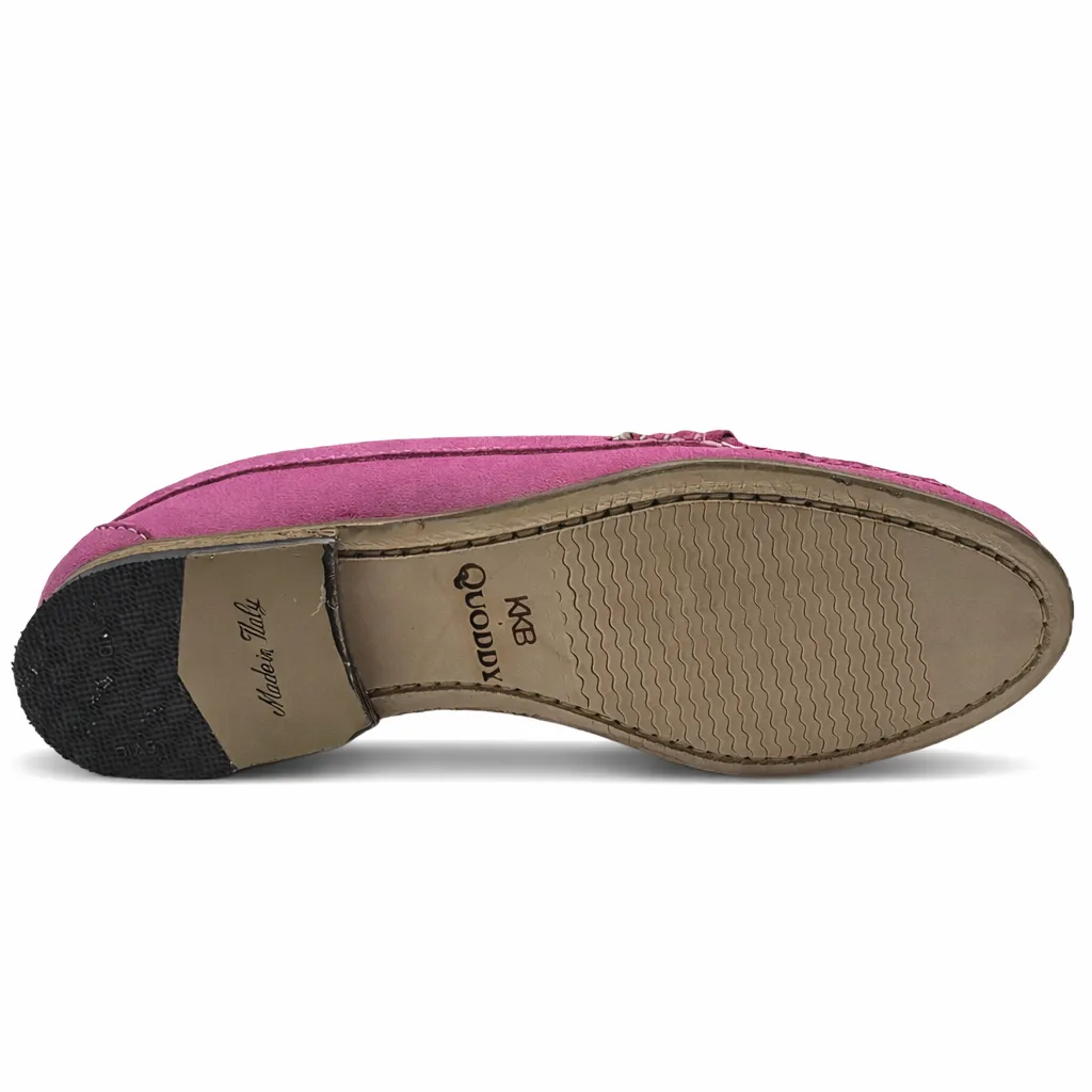 KKB Penny Loafer: Brilliant Pink Suede sold by Quoddy product image thumbnail 3