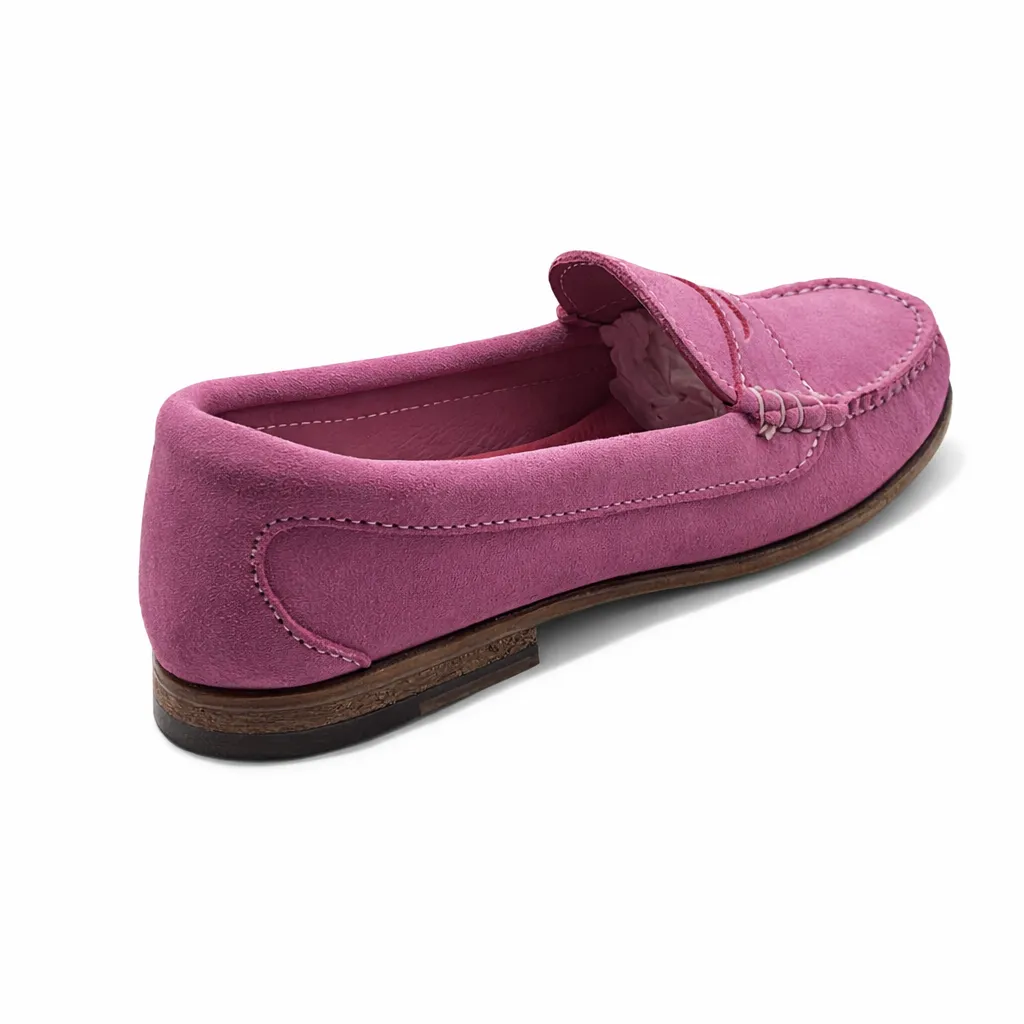 KKB Penny Loafer: Brilliant Pink Suede sold by Quoddy product image thumbnail 5