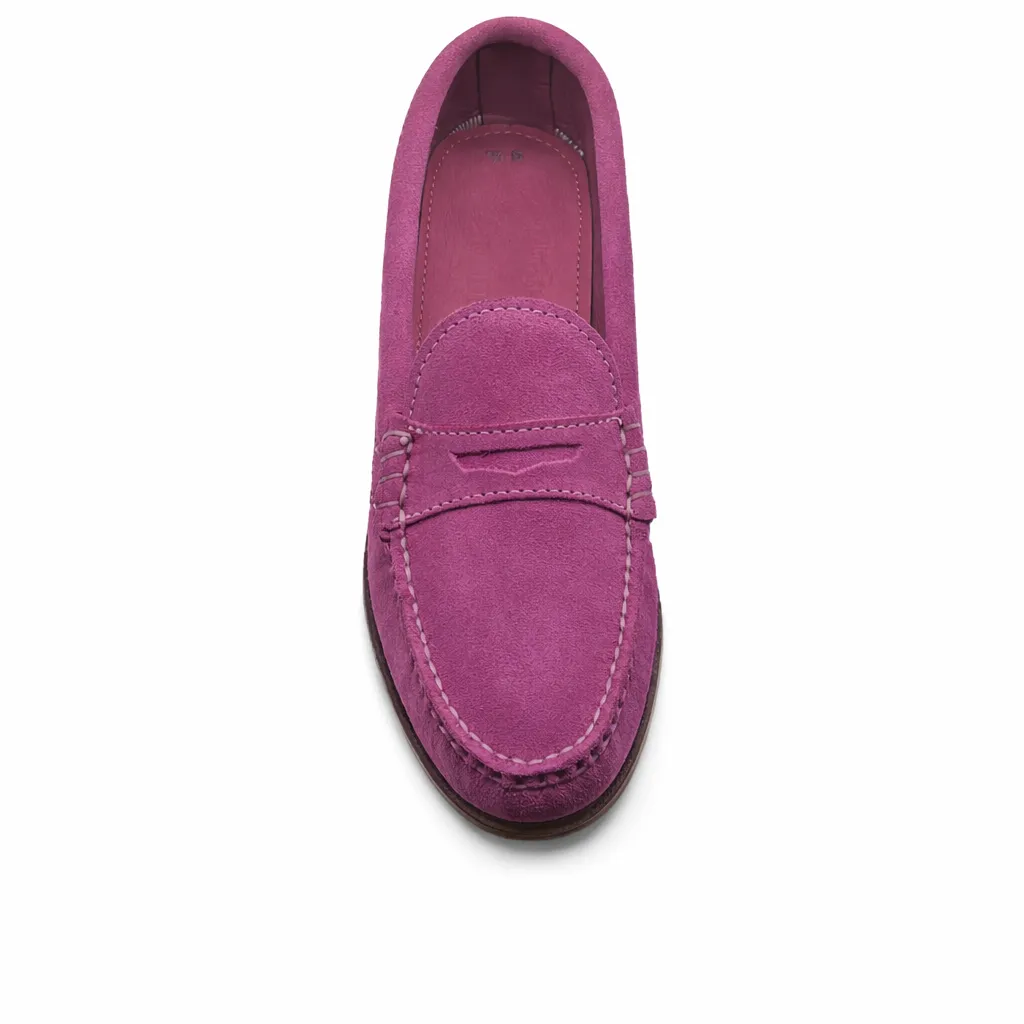 KKB Penny Loafer: Brilliant Pink Suede sold by Quoddy product image thumbnail 4