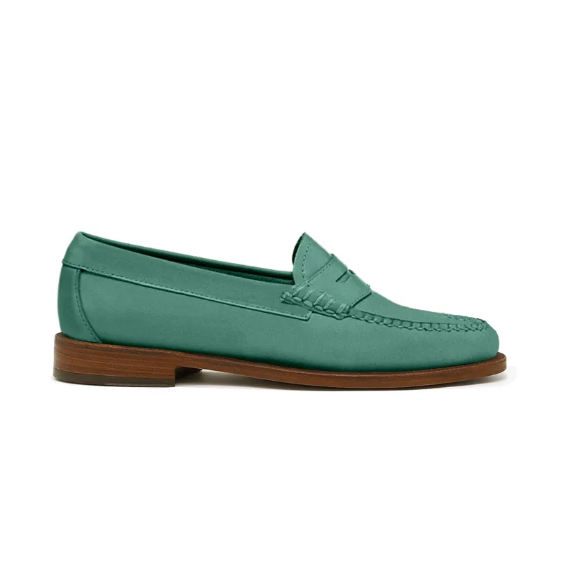Women's Penny Nubuck LE: Green made by Quoddy