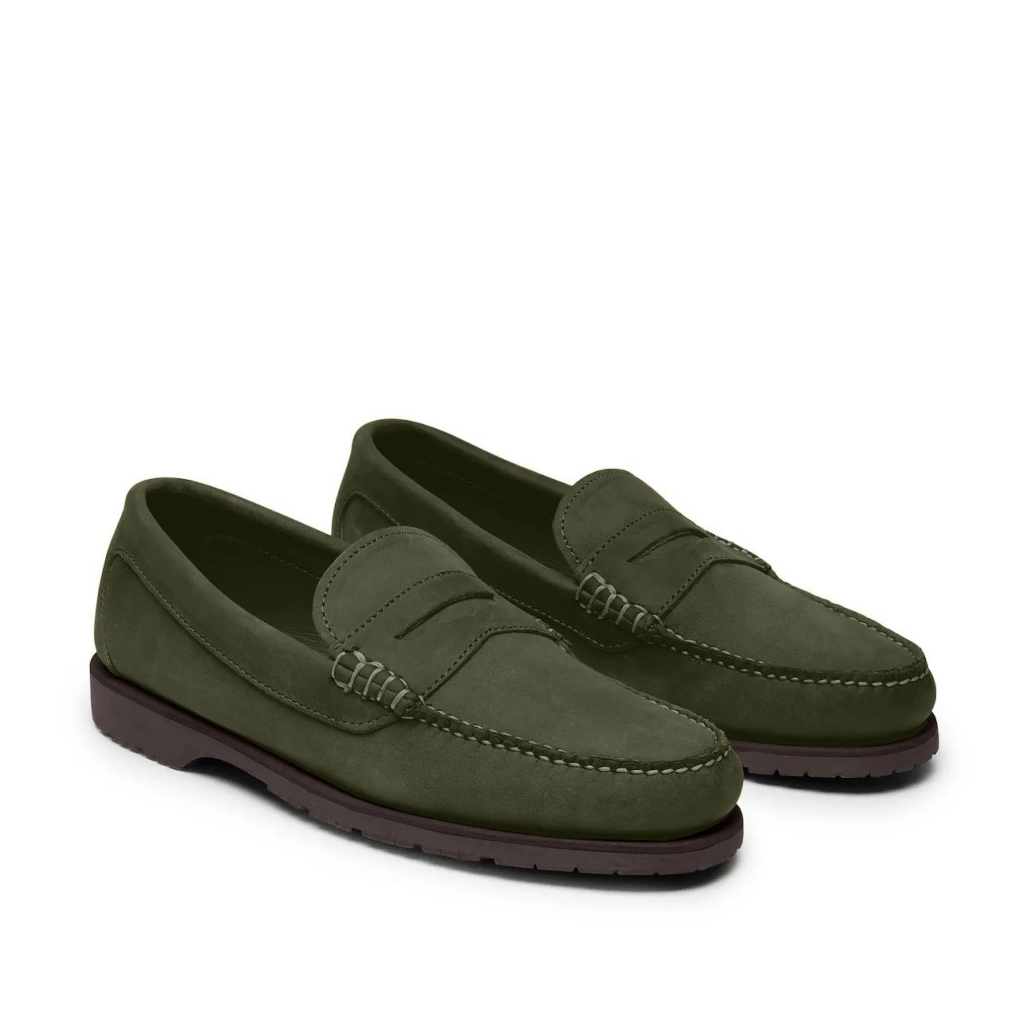 Men’s Penny Nubuck LE: Olive sold by Quoddy product image thumbnail 2