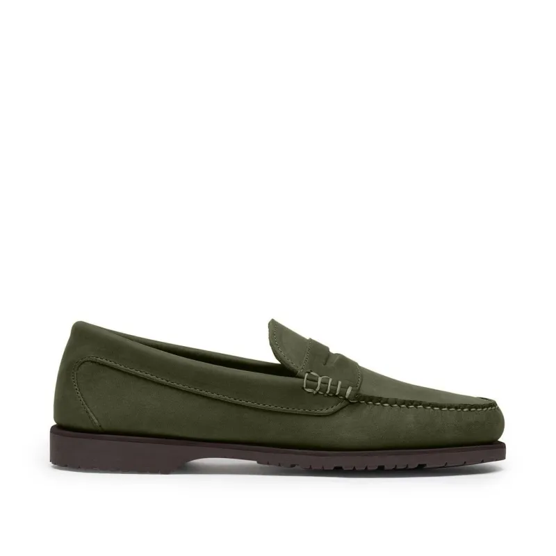 Men’s Penny Nubuck LE: Olive made by Quoddy
