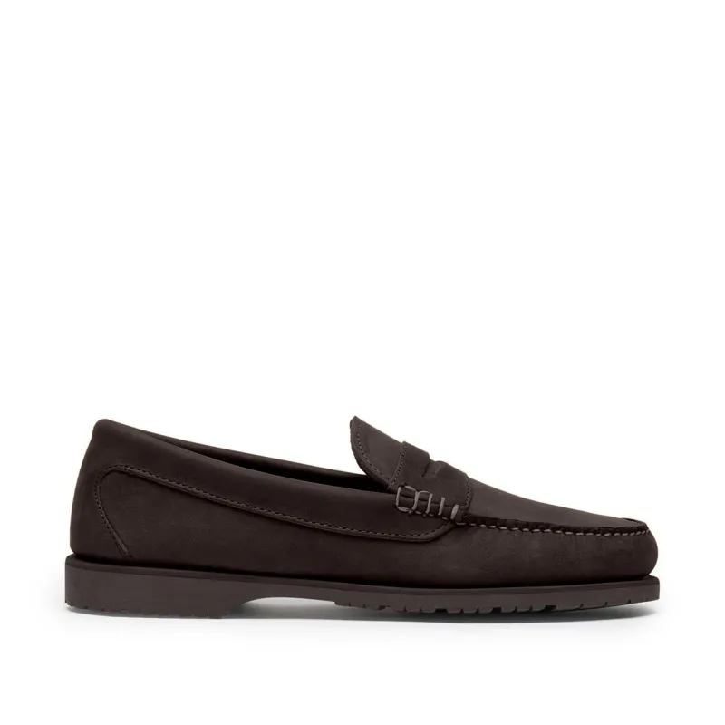 Men’s Penny Nubuck LE: Dark Brown made by Quoddy