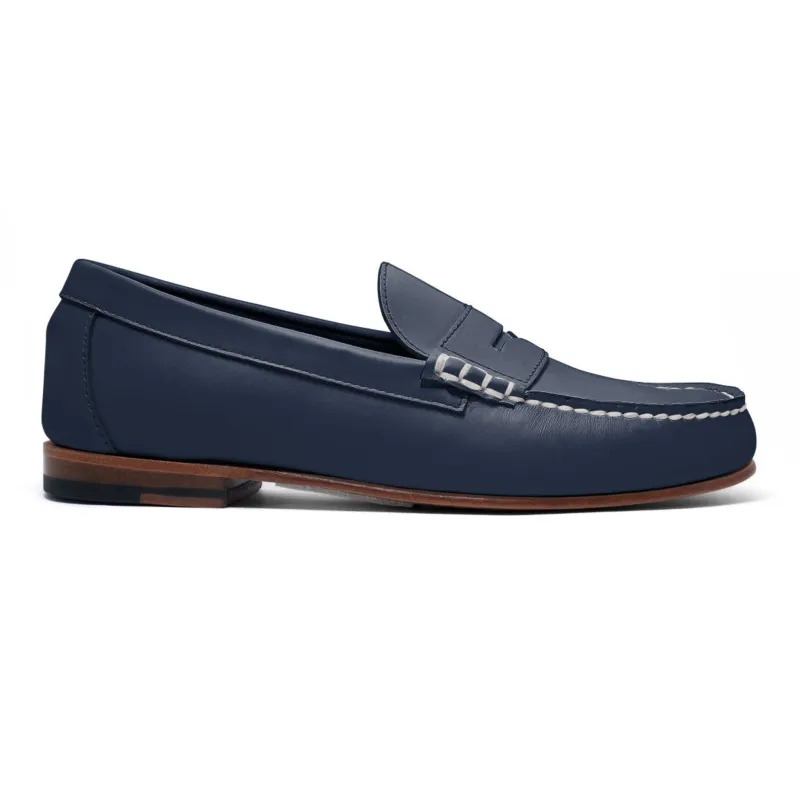 Men's Penny Loafer Classic LE: Navy made by Quoddy