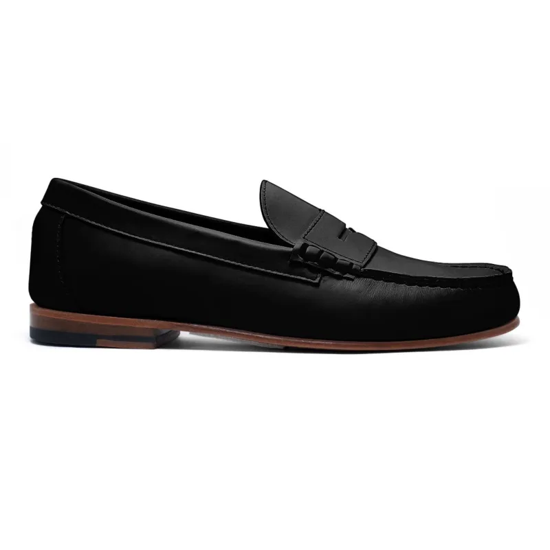 Men's Penny Loafer Classic LE:  Black made by Quoddy