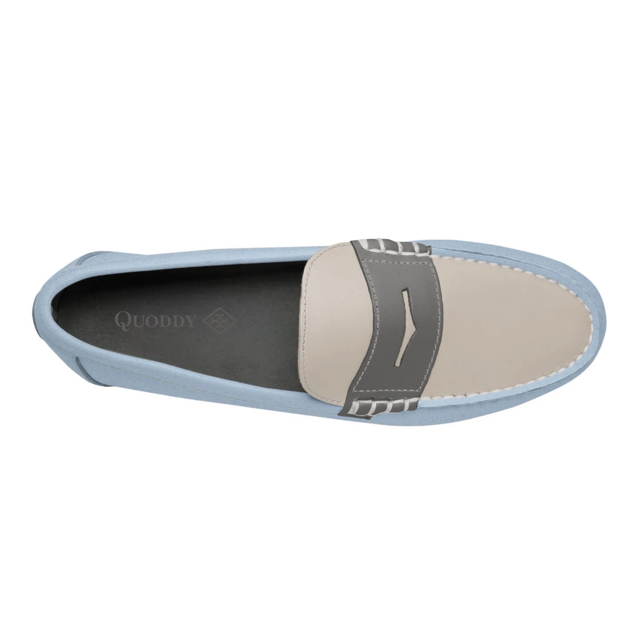 Men's Penny Loafer Classic LE: Light Blue/Grey/Ivory sold by Quoddy product image thumbnail 2