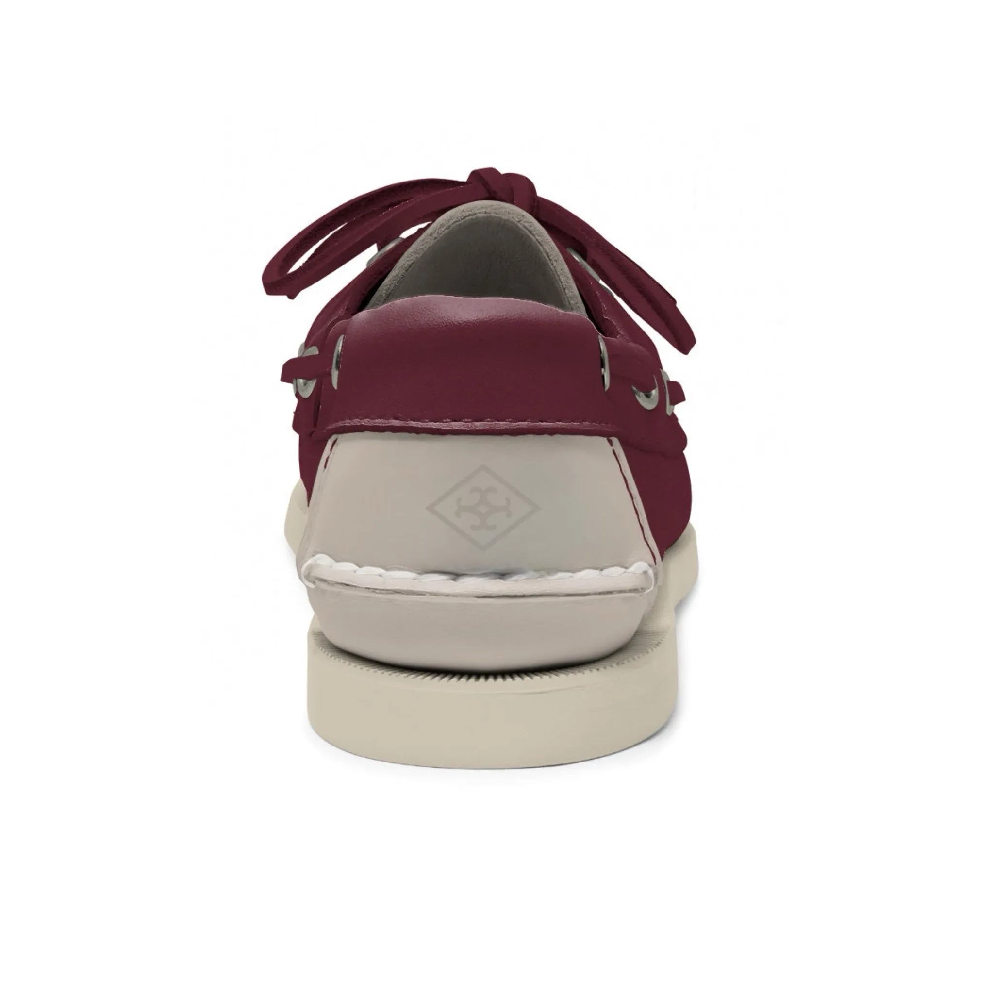 Women's 2 Eyelet LE Boat Shoe: Burgundy/Ivory sold by Quoddy product image thumbnail 3