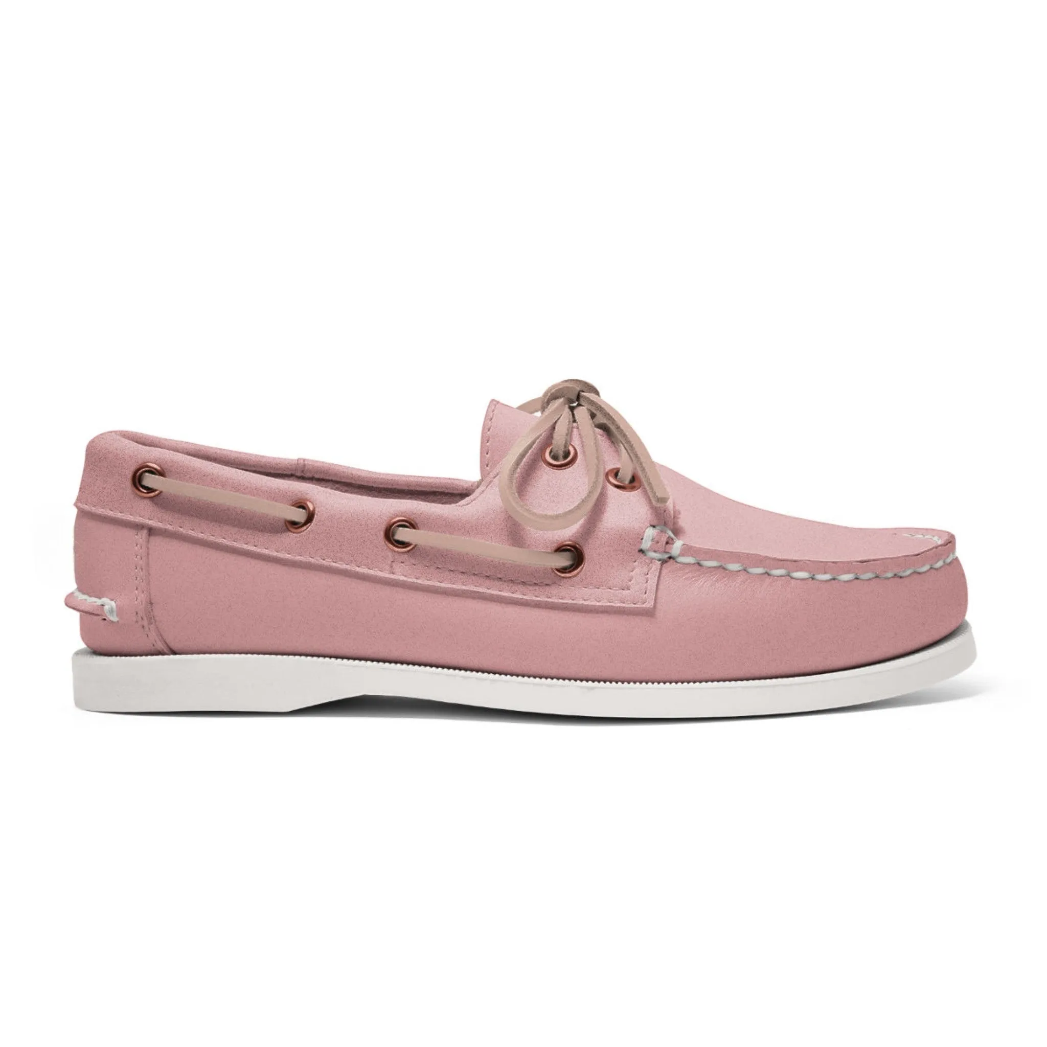 Women's 2 Eyelet LE Boat Shoe: Pink sold by Quoddy
