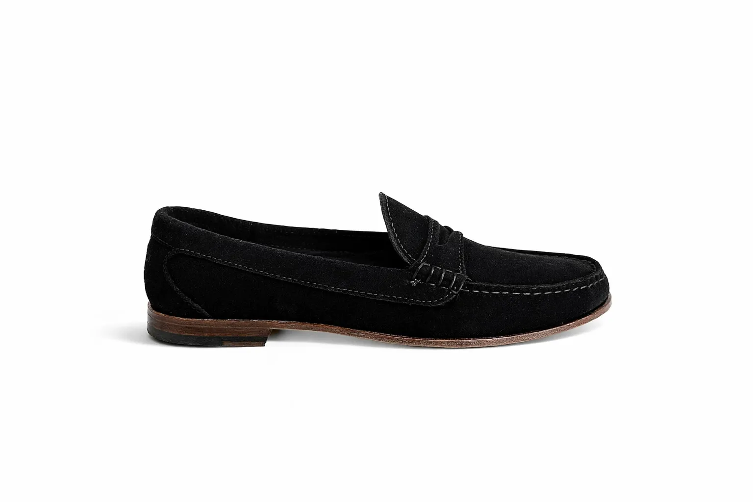 KKB Penny Loafer: Black Suede sold by Quoddy